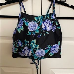 Floral and Stripes Bathing Suit Bikini